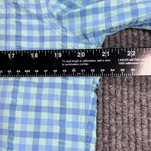 Vineyard Vines Mens Harbor Shirt Small Blue Green Check Long Sleeve Button Down - Picture 11 of 14
